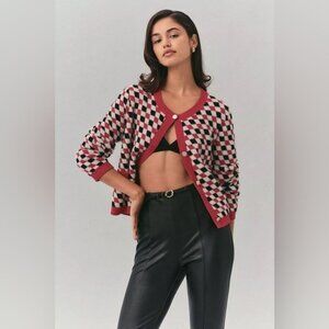 NWT Size S - NVLT Checkered Knit Lady Jacket with Pockets (NWT US$ 118)